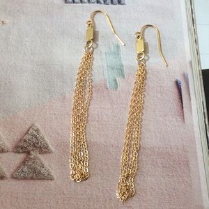 New Gold Plated Chain Earrings